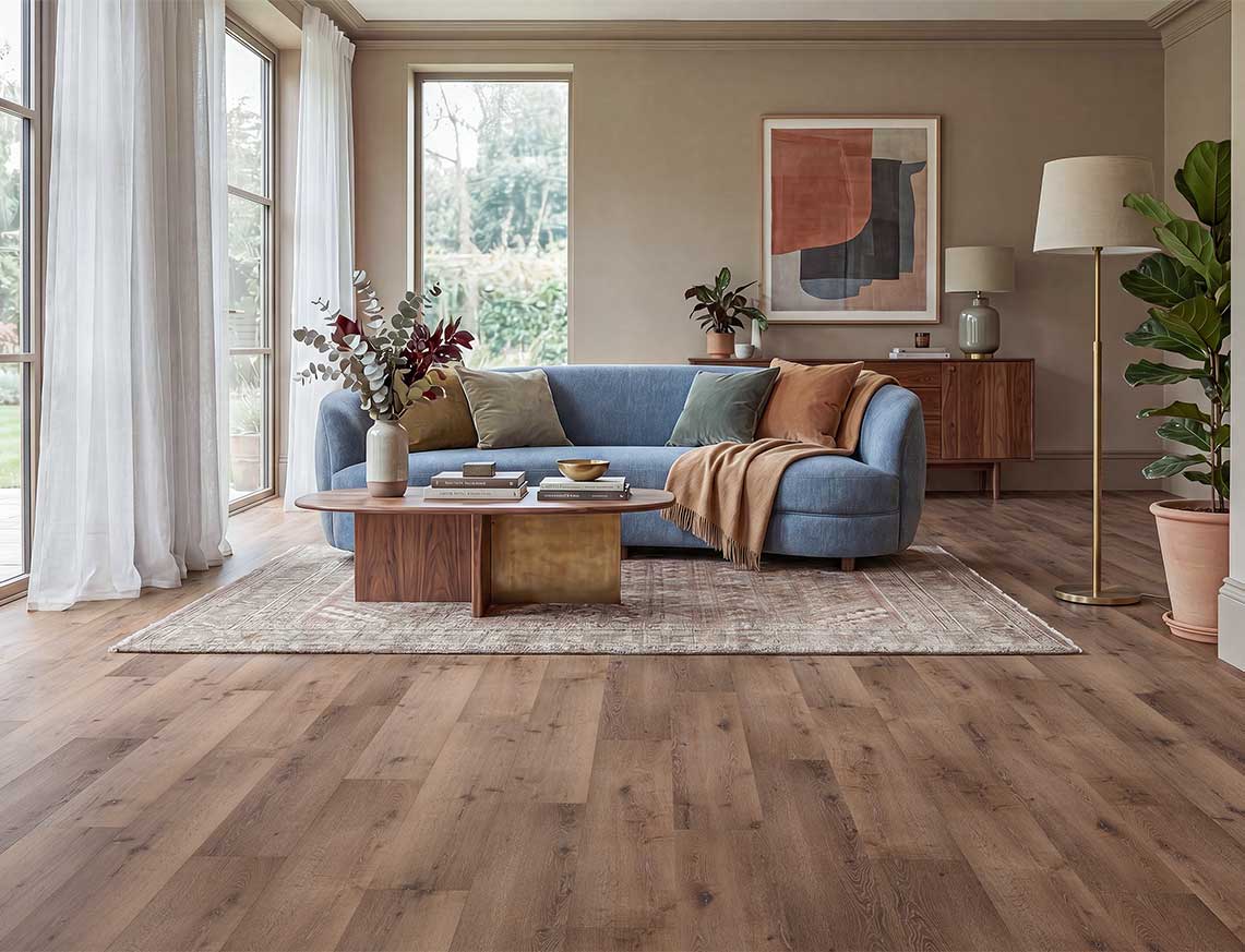 After Dark - Rich Heritage Oak Straight Plank LVT roomset