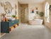 Soft Dusk - Pebble Grey Tile LVT roomset