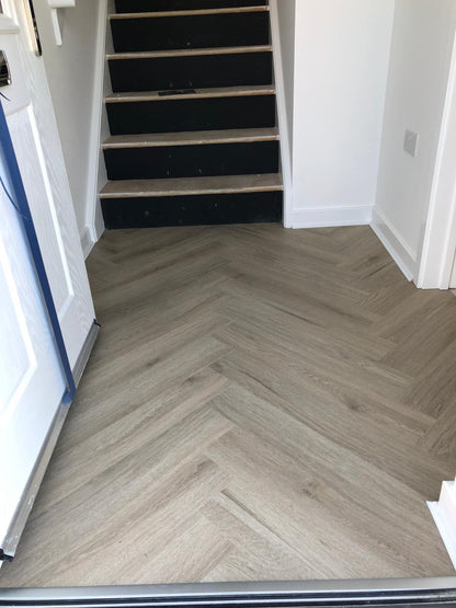 Smokey Oak 5.5mm Herringbone Waterproof Click Vinyl