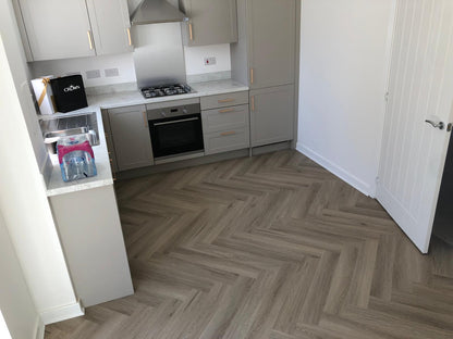 Smokey Oak 5.5mm Herringbone Waterproof Click Vinyl