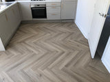 Smokey Oak 5.5mm Herringbone Waterproof Click Vinyl