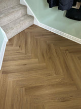 Chestnut 5.5mm Herringbone Waterproof Click Vinyl