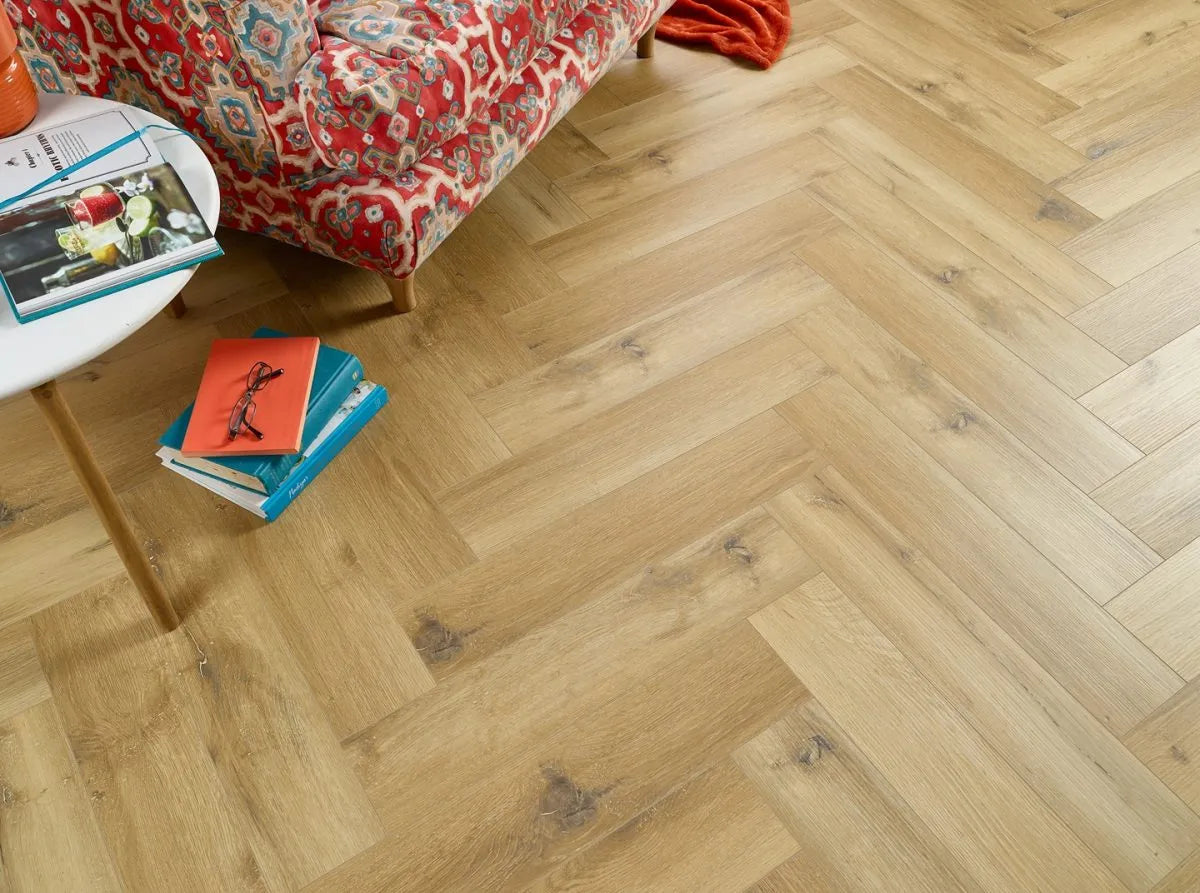 Hearthstone Oak 5.0mm Herringbone Waterproof Click Vinyl