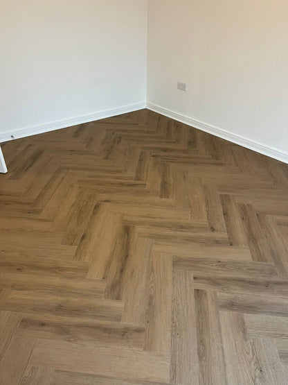 Cocoa Oak 5.0mm Herringbone Waterproof Click Vinyl
