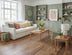 Cinnamon Dust - Smokey Brown Oak Straight Plank LVT roomset