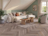 Overnight Oats - Ash Brown Oak Herringbone LVT roomset