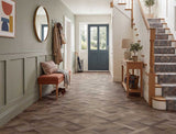 Last Chapter - Ash Brown Oak Basket Weave LVT roomset