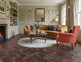 Slow Roasted - Rich Brown Oak Basket Weave LVT roomset