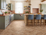 Nutmeg Haze - Warm Rustic Oak Basket Weave LVT roomset