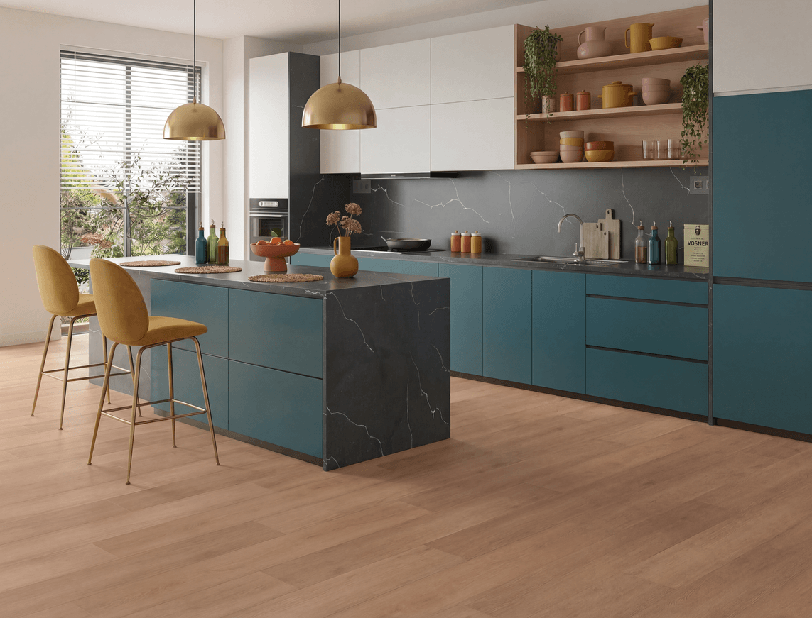 Sunday Roast - Gold Brown Oak Straight Plank LVT roomset