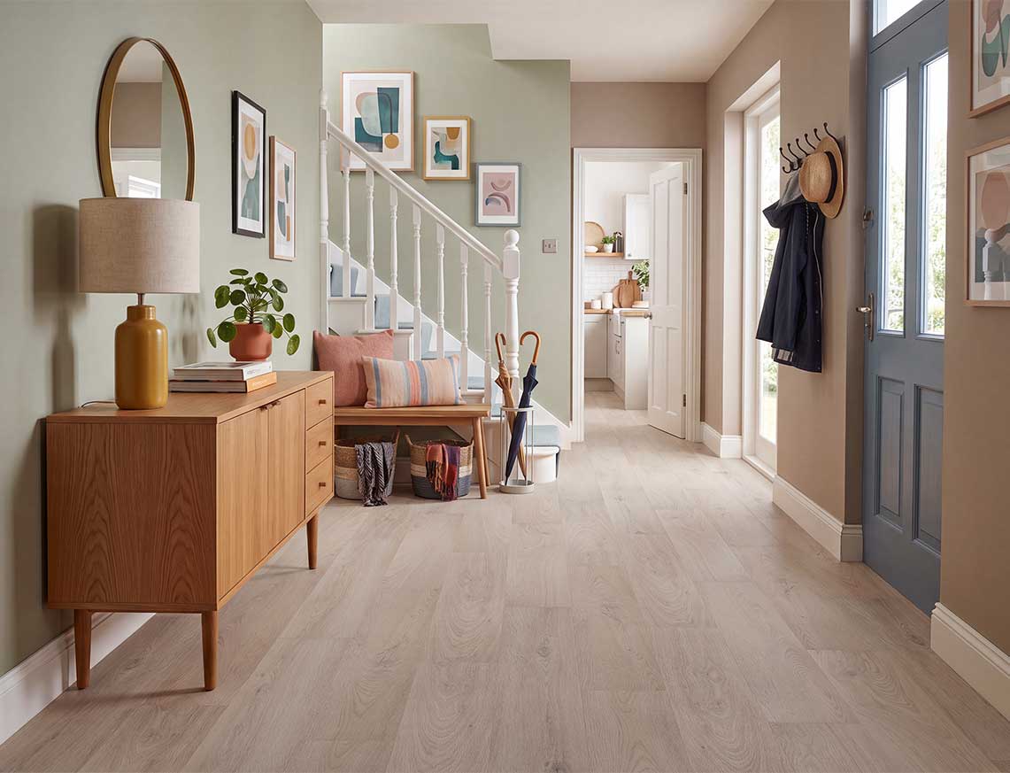 Sugar Rush - Pale Grey Oak Straight Plank LVT roomset