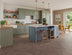 Hot Cocoa - Classic Brown Oak Chevron LVT roomset