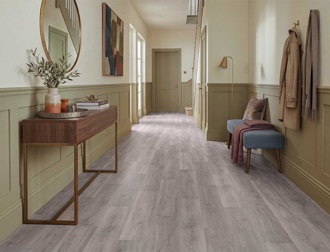 Old Soul - Pebble Grey Oak Straight Plank LVT roomset
