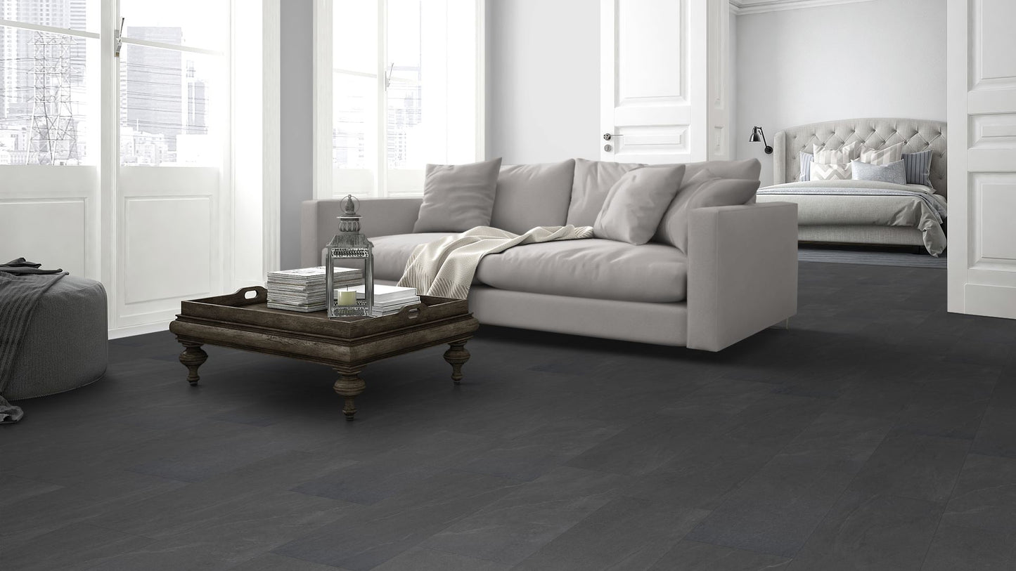Obsidian Slate 5.5mm Tile Effect Waterproof Click Vinyl