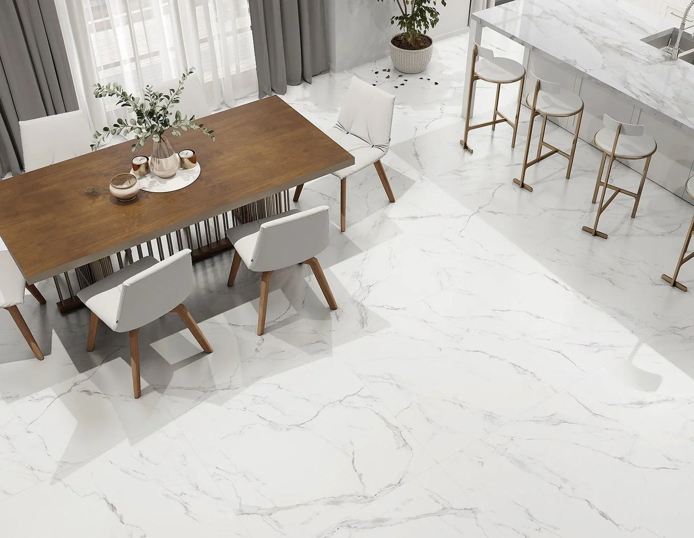 Imperial Marble 5.5mm Tile Effect Waterproof Click Vinyl
