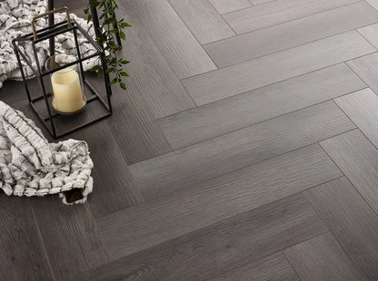 Charcoal Grey 5.0mm Herringbone Waterproof Click Vinyl