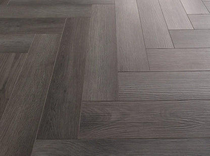 Charcoal Grey 5.0mm Herringbone Waterproof Click Vinyl