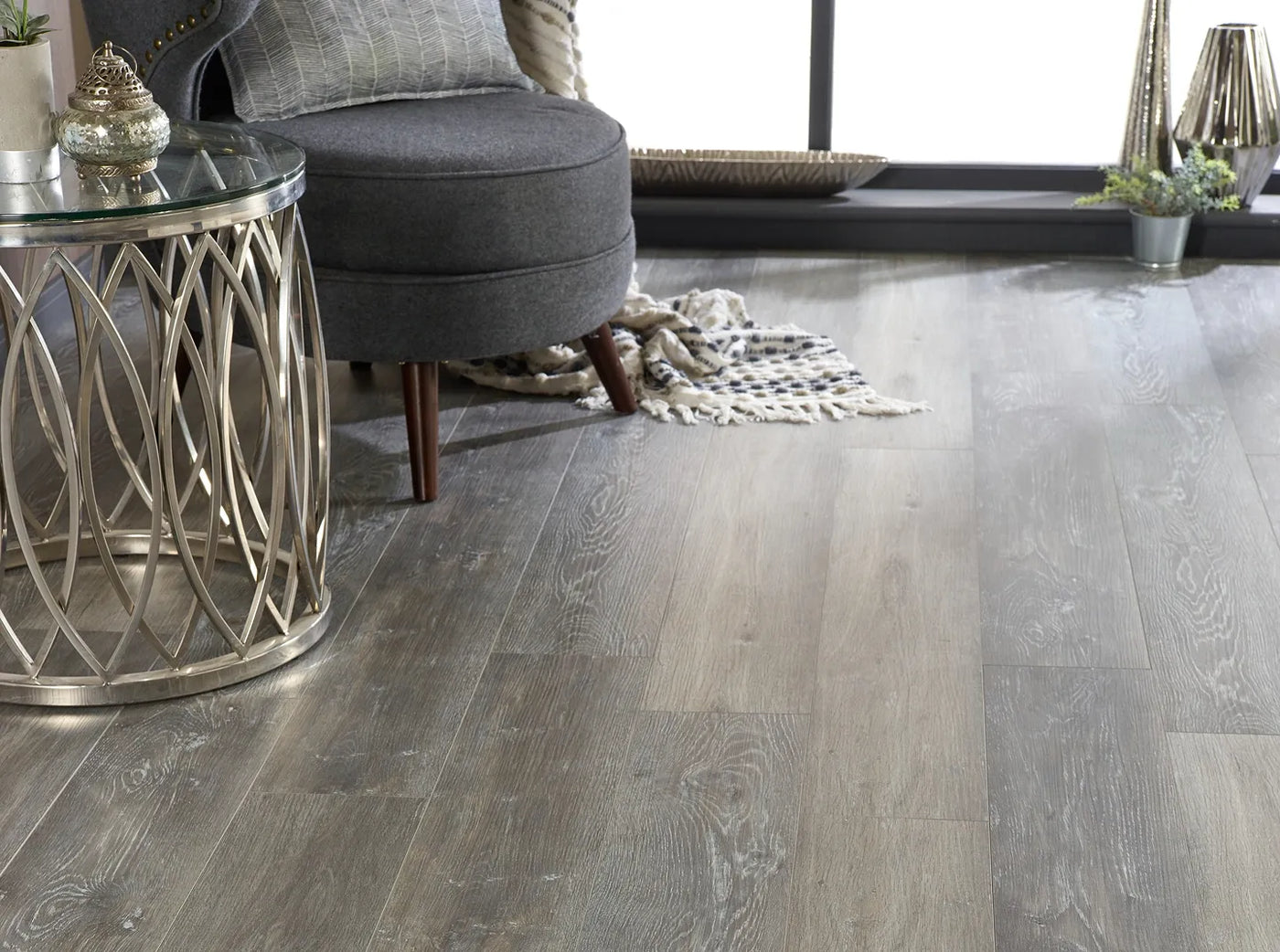 Charred Taupe 5.0mm Straight Waterproof Click Vinyl