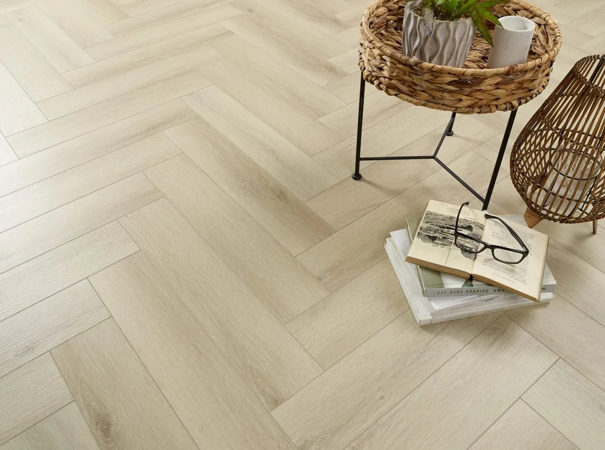 Blonde Oak 5.0mm Herringbone Waterproof Click Vinyl