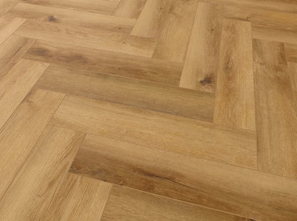 Cognac Oak 5.0mm Herringbone Waterproof Click Vinyl